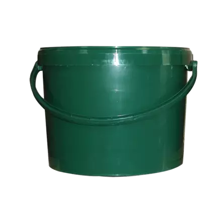 Ämpäri kannella 15L vihreä St Hippolyt - Hevosen ruokinta-astiat ja ämpärit - 054576 - 1