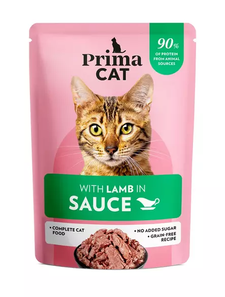 Classic lammas 85g kastikkeessa PrimaCat - Aikuisten kissojen säilykkeet - 029886 - 2