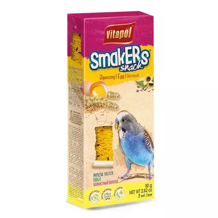 Herkkutangot munalla undulaateille 2x80g Smakers Vitapol - Lemmikkilintujen herkut ja tähkät - 055086 - 1