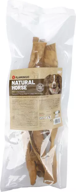 Hevosen nahkaliuska 40cm KPL Snacks Nature Flamingo - Koirien puruluut - 056246 - 2