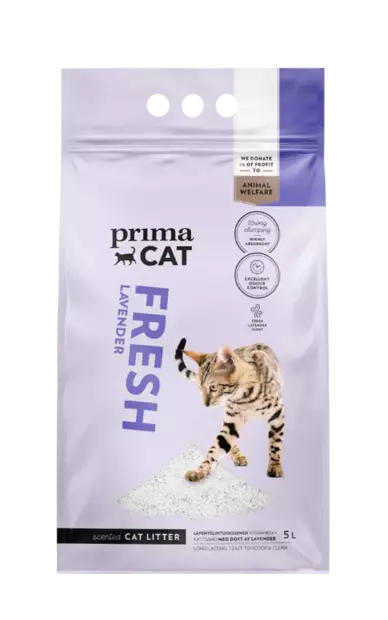 Kissanhiekka 5L Lavender Fresh PrimaCat - Kissanhiekat ja hiekan hajusteet - 053636 - 1