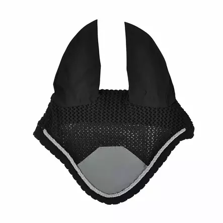 Korvahuppu heijastimella musta HS Hansbo Sport - Ratsuhevosen huput ja korvapallot - 036496 - 1