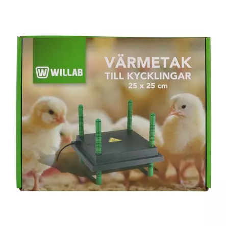 Lämpölevy tipuille 25 × 25 cm 13 W säädettävillä jaloilla Willab - Eläinsuojan lämmitys - 053926 - 1