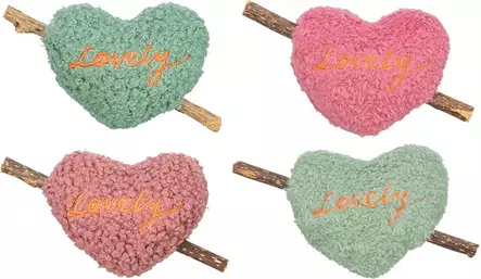 Matatabitikku plyyshisydämessä värimix 12cm Trixie - Kissan aktivointituoksut ja erikoislelut - 055596 - 1