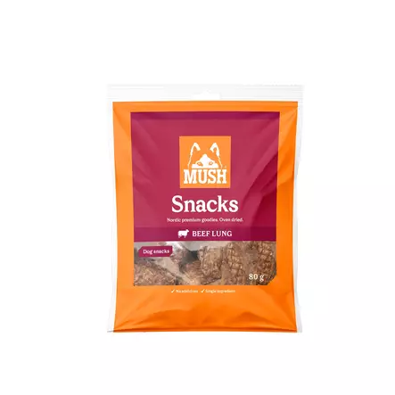 Naudan keuhko 80g pss kuiva Snacks MUSH - Koiran herkut ja makupalat - 059716 - 1