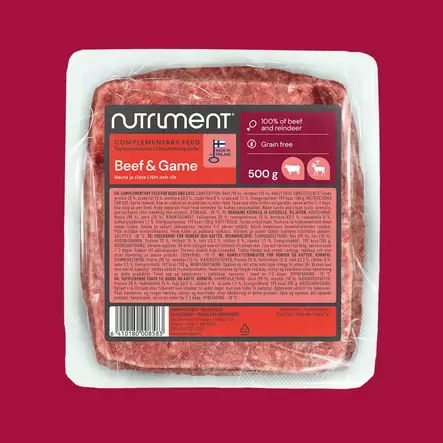 Nauta Poro Beef Game 500g Nutriment - Koiralle pakastelihat ja -elimet - 058996 - 1
