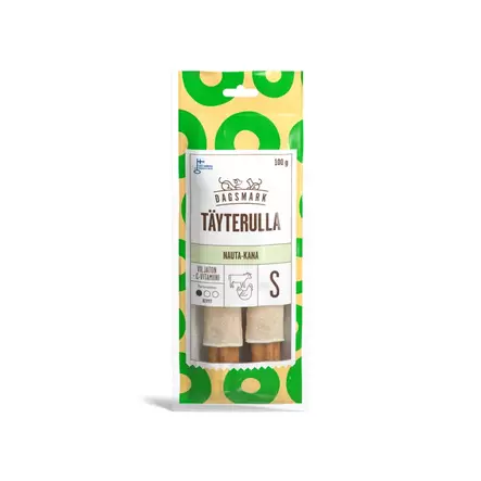 Täyterulla nauta - kana S 2kpl 100g Dagsmark - Koirien puruluut - 051936 - 1