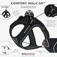Valjas musta Comfort Walk Go Dog Copenhagen - Koiran Y-valjaat - 028416 - 2