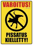 Kyltti Varoitus! Pissatus kielletty! - Varoitus- ja huomiokyltit - 055956 - 1