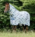 Hyönteisloimi Amigo Bug Rug Plus irrotettavalla kaulakappaleella dragonfly print/silver & blue & sage Horseware - Hevosen hyönteis- ja UV-loimet - 057186 - 1