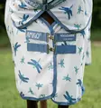 Hyönteisloimi Amigo Bug Rug Plus irrotettavalla kaulakappaleella dragonfly print/silver & blue & sage Horseware - Hevosen hyönteis- ja UV-loimet - 057186 - 2