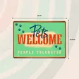 Metallikyltti "Pets welcome- people tolerated" 21x14,8cm Flamingo - Varoitus- ja huomiokyltit - 059336 - 2
