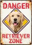 Metallikyltti "Danger Retriever Zone" 21x14,8cm Flamingo - Varoitus- ja huomiokyltit - 059346 - 1
