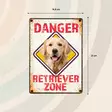 Metallikyltti "Danger Retriever Zone" 21x14,8cm Flamingo - Varoitus- ja huomiokyltit - 059346 - 2