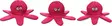 Pehmolelu Fronne Octopus Emoji Pink S Flamingo - Koiran pehmolelut - 051506 - 1