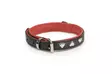 Nahkainen solkipanta sydän koristeella 2x50cm musta-punainen Camon - Koiran solkipannat - 053246 - 1