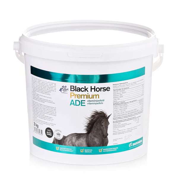 ADE vitamiinipelletti 3kg Premium Black Horse - Hevosen kivennäiset ja vitamiinit - 036426 - 1