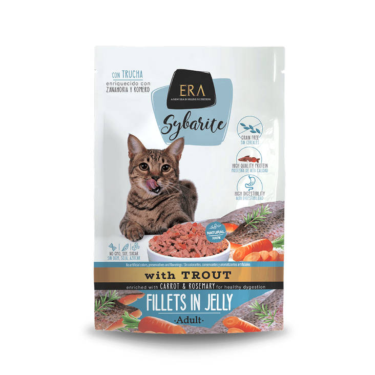Adult Cat Trout 85g hyytelö pss Sybarite ERA - Aikuisten kissojen säilykkeet - 038396 - 1