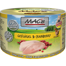 Siipikarja Karpalo 200g MAC's cat - Aikuisten kissojen säilykkeet - 023416 - 1