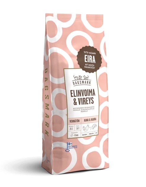 ELINVOIMA & VIREYS vehnätön 2kg Dagsmark - Koiran kuivaruoat aikuisille koirille - 039076 - 1