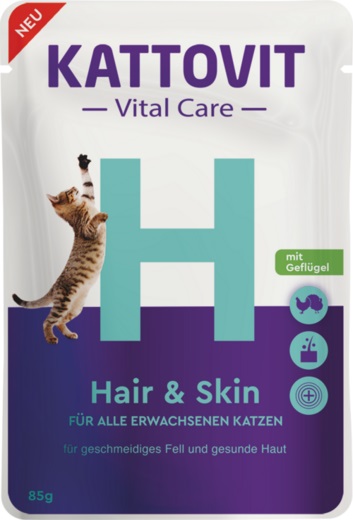 Hair & Skin 85g ps Vital Care Kattovit - Kissan erikoisruokavalio säilykkeet - 039086 - 1