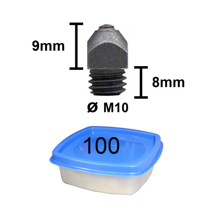 Hokki Nr.10 9mm 8/ M10 Tuna - Hevosenkengän hokit ja hokkiavaimet - 006856 - 1