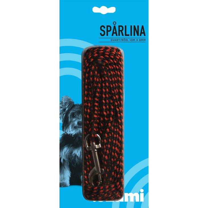 Jälkiliina 8mm musta-punainen Ozami - Koiran nylontaluttimet - 031386 - 1