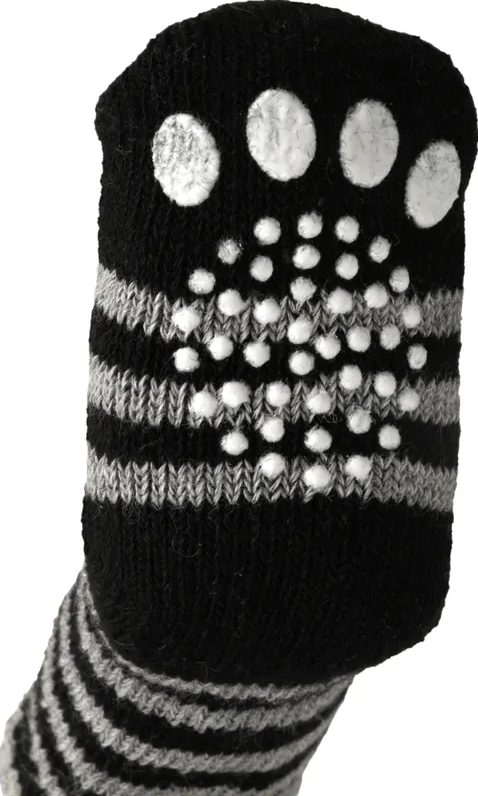 Jarrusukat Sockies 4kpl musta-harmaa Flamingo - Koiran tossut, sukat ja korvasuojat - 032486 - 1