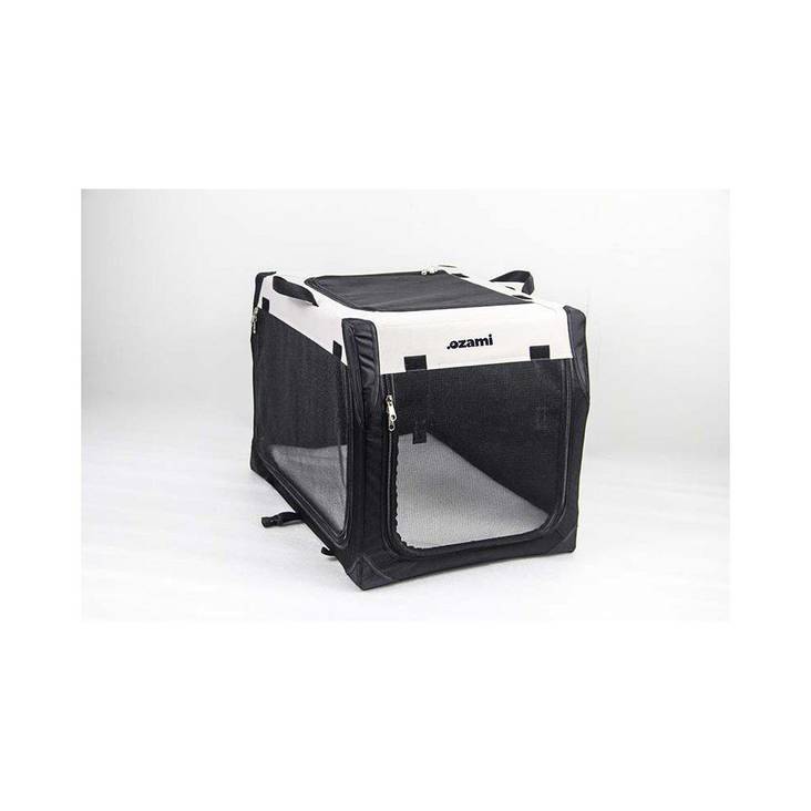 Kevythäkki L/76x51x48cm musta/v.harmaa - Koiran kevythäkit - 027506 - 1