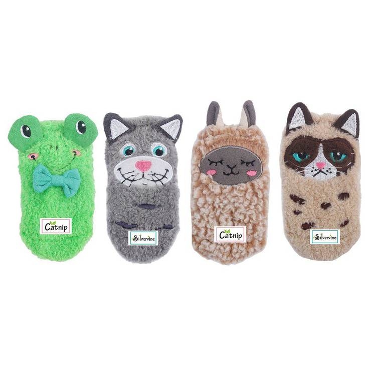 Kissanlelusukka mintulla neljä eri hahmoa All For Paws - Kissan pehmolelut - 033226 - 1