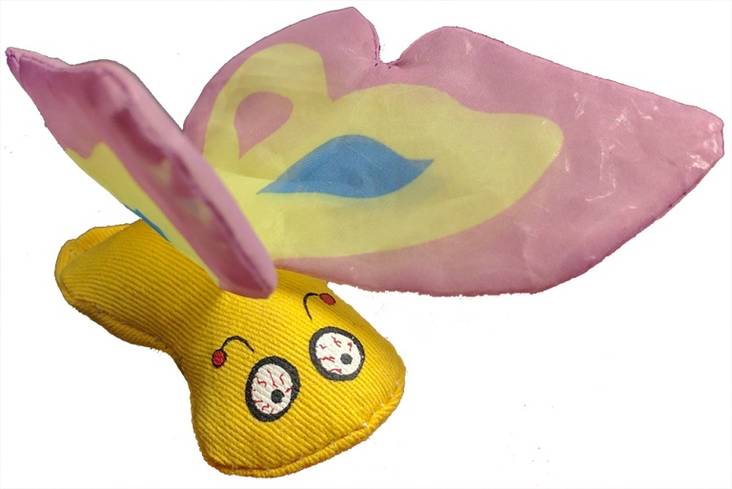 Kissanminttuperhonen 13x6cm Yeowww - Kissan hiiret, linnut, perhoset ym. - 024616 - 1