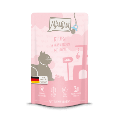 Kitten Kana Lohiöljy 125g MjAMMjAM - Kissanpennun säilykkeet ja kasvatusruoat - 023436 - 1