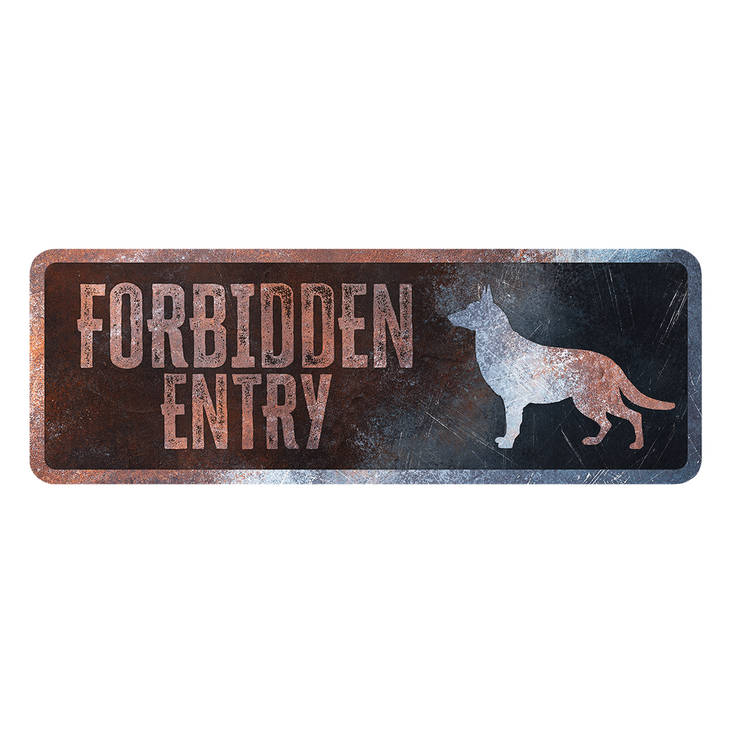 Kyltti Forbidden entry 40x13cm D&D - Varoitus- ja huomiokyltit - 031956 - 1