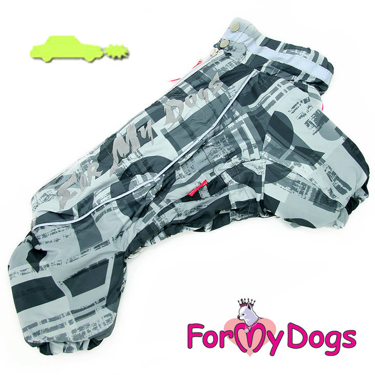 Lämpöhaalari urosmalli harmaa/kuviot For My Dogs - Koiran haalarit - 026396 - 1