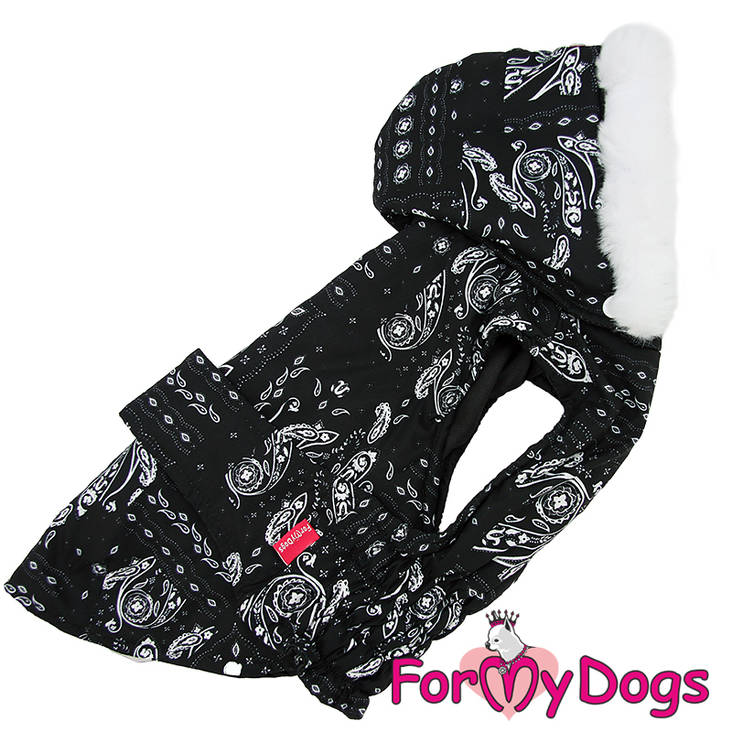 Lämpötakki Patchwork musta mäyräkoiramalli For My Dogs - Koiran haalarit - 037316 - 1