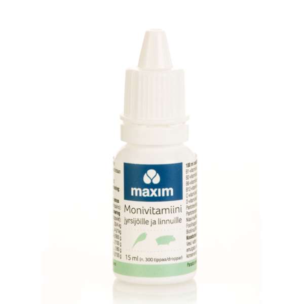 Monivitamiini 15ml linnut jyrsijät Maxim - Pieneläinten lisäravinteet - 000716 - 1