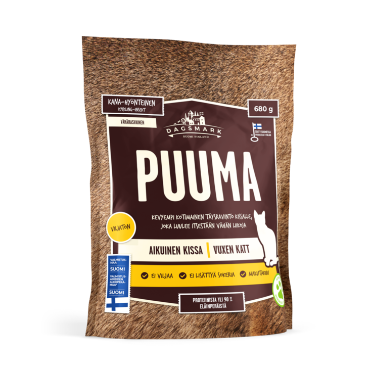 PUUMA kissanruoka 680g Dagsmark - Kissan kuivaruoat aikuisille kissoille - 028226 - 1