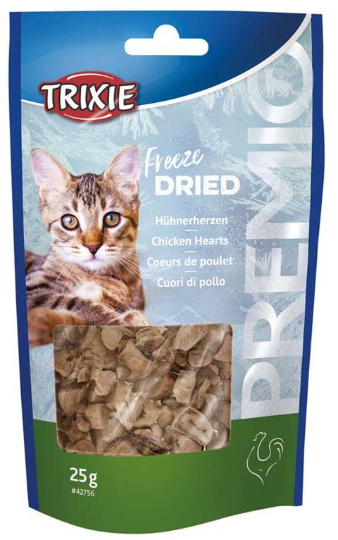 Pakastekuivattu Kanansydän Freeze Dried 25g Premio Trixie - Kissan herkut ja makupalat - 017936 - 1