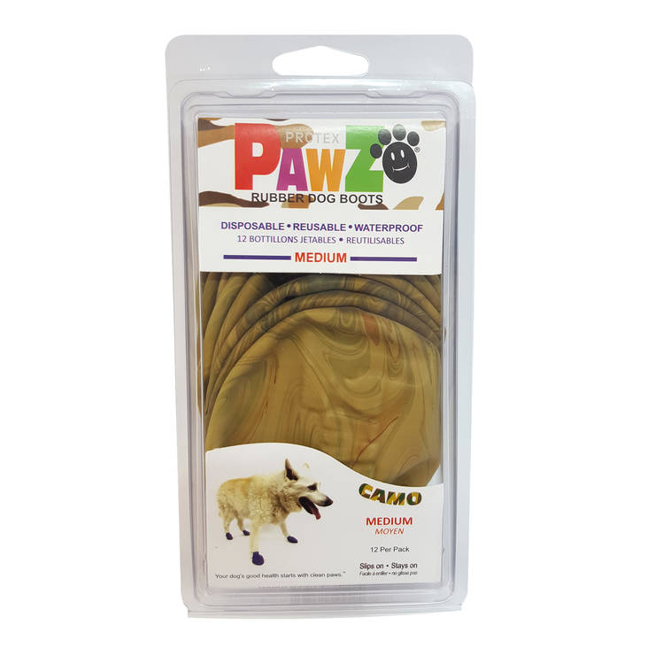 Pawz kumitossut koot: Tiny - XL Camo - Koiran tossut, sukat ja korvasuojat - 018196 - 1