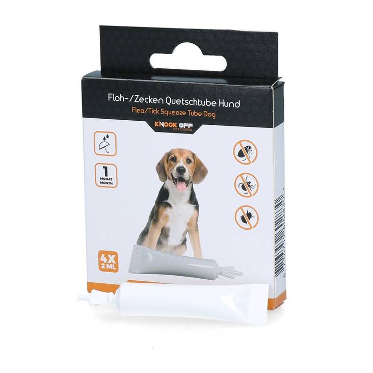 Punkkisuoja pipettinä 5-15kg koira 4kpl Knock Off - Koiran suojaus hyönteisiltä ja loisilta - 028996 - 1