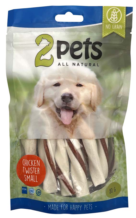 PuruTwister S 80g 7kpl kanafile 2Pets - Koirien puruluut - 008866 - 1