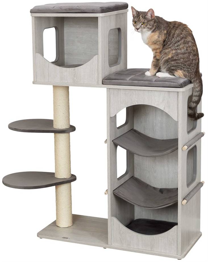 Raapimapuu Adriano 78x118x38cm harmaa Trixie - Kissan keskikokoiset raapimapuut - 037536 - 1