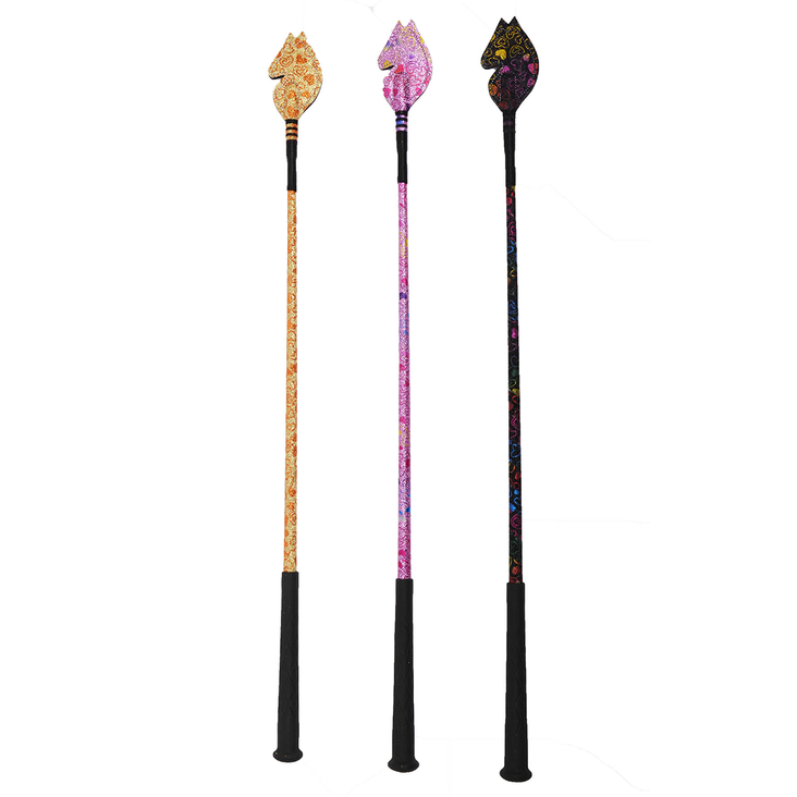 Raippa 65cm Glitter kulta Equitare - Ratsastusraipat - 024436 - 1