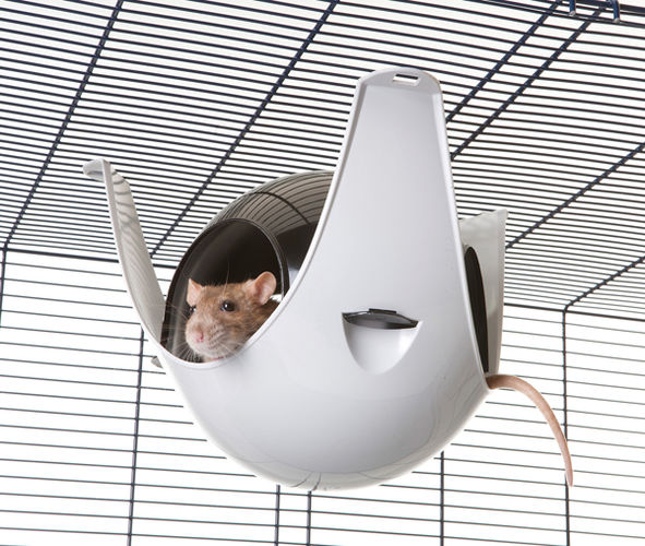 Riipputalo Sputnik L muovi 29 x 26 x 19 cm harmaa/musta Savic - Pieneläinten pesät ja pedit - 014196 - 1