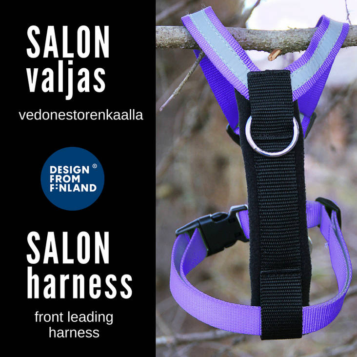 Säätövaljas Salon violetti FinNero - Koiran Y-valjaat - 009306 - 1