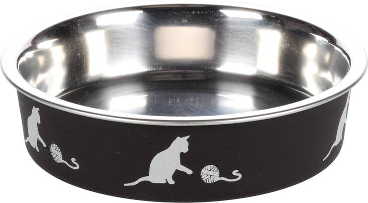 Teräskuppi Kena 160ml musta-hopea 11,5cm Flamingo - Kissan metallikupit - 035526 - 1