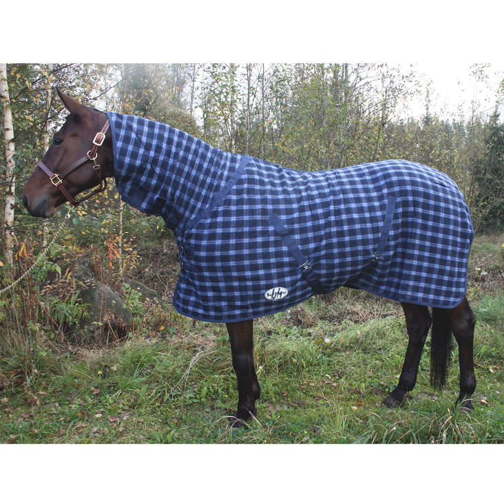 Villaloimi fullneck sininen ruutu Best on Horse - Hevosen villaloimet - 016426 - 1