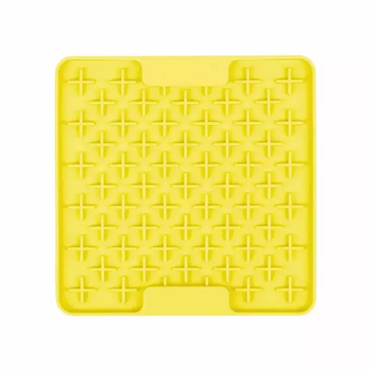 LickiMat MINI Buddy 15x15cm keltainen - Aktivoivat ja ahmimisenesto ruokakupit - 048516 - 1