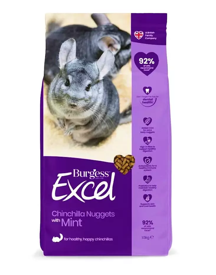 Chinchilla Mint 1,5kg Excel Burgess - Chinchillan ja Degun ruoka - 052666 - 1