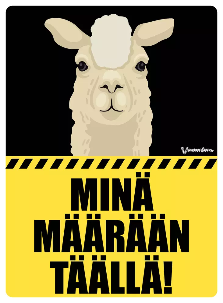 Kyltti Minä määrään täällä / alpakka - Varoitus- ja huomiokyltit - 053396 - 1